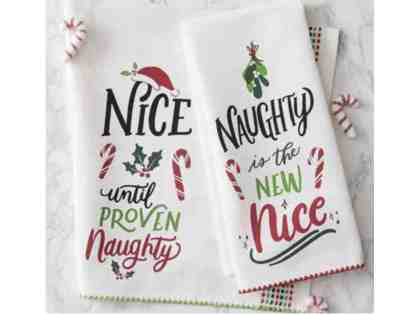 DII Naughty-Nice Holiday Kitchen Towel Set
