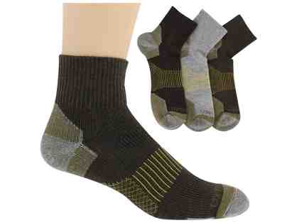 Men's Copper Fit Quarter Crew Work Socks 3 Pairs