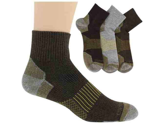 Men's Copper Fit Quarter Crew Work Socks 3 Pairs - Photo 1