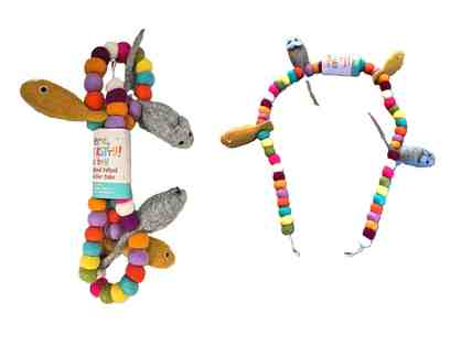 Handcrafted Felted Garland Toy for Cats