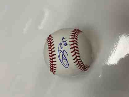 MLB Baseball Autographed by Boston Red Sox Infielder Enmanuel Valdez