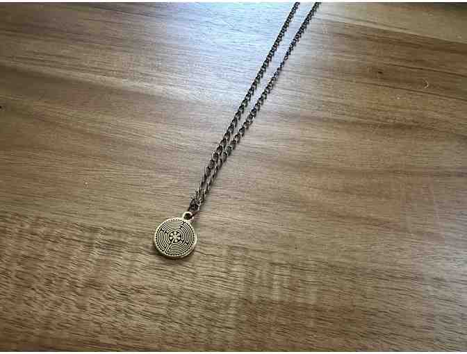 Golden-Hued | Dual-Sided Labyrinth Necklace