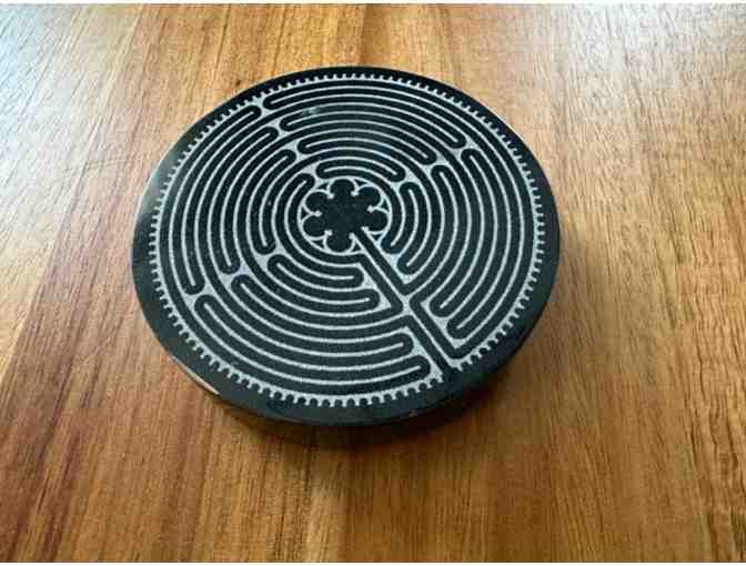 Onyx Paperweight | Etched Labyrinth