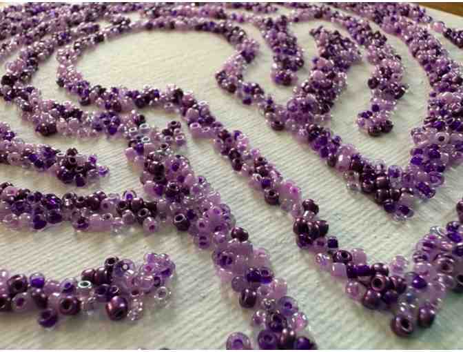 Calling All Crafters - Glass Seed Bead Labyrinth Kit |Speckled Purple & Multi-Colored