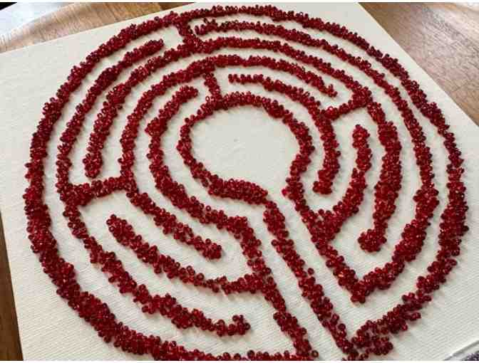 Calling All Crafters - Glass Seed Bead Labyrinth Kit |Crimson & Purple
