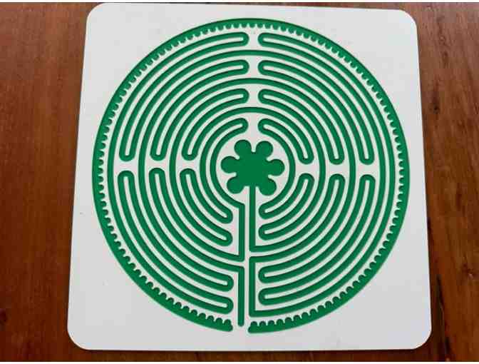 Travel Labyrinth | LIMITED EDITION | Green & White Acrylic