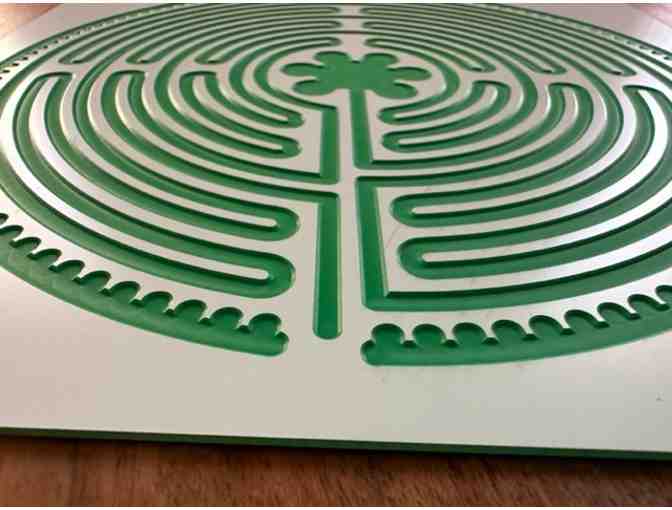 Travel Labyrinth | LIMITED EDITION | Green & White Acrylic