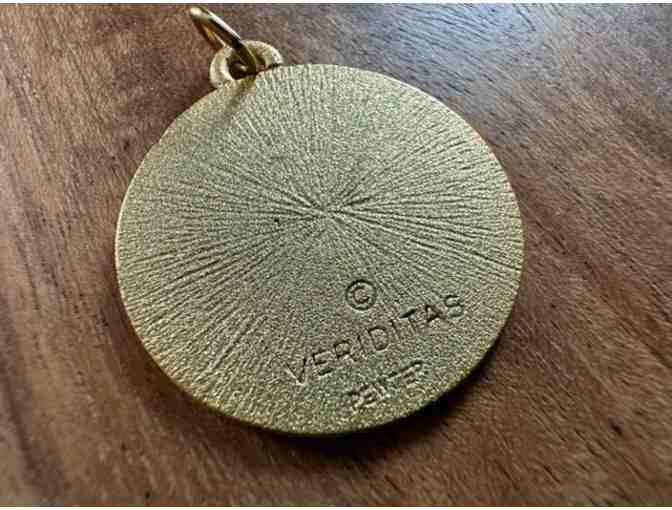 Chartres Labyrinth Pendant |Gold-Plated Pewter | Veriditas Branded