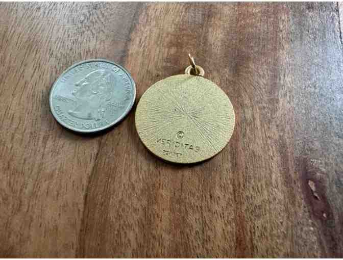 Chartres Labyrinth Pendant |Gold-Plated Pewter | Veriditas Branded