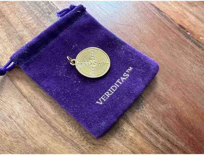 Chartres Labyrinth Pendant |Gold-Plated Pewter | Veriditas Branded