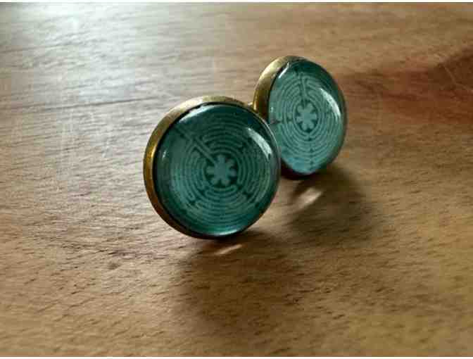 Delicate Chartres Labyrinth Earrings