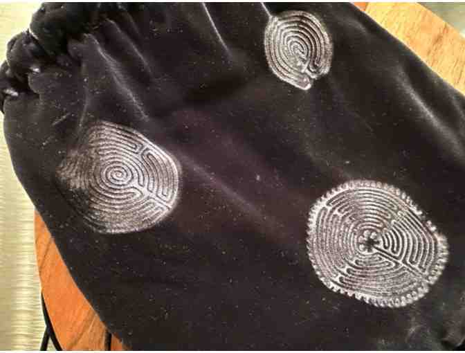 Velvet Black Purse | Multiple Labyrinth Designs
