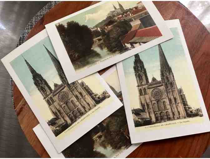 Colorized Chartres Cathedral Postcards | Set of 4