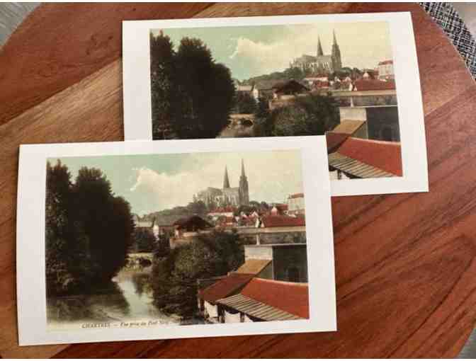 Colorized Chartres Cathedral Postcards | Set of 4
