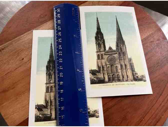 Colorized Chartres Cathedral Postcards | Set of 4