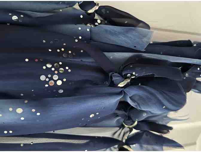 Blue scarf with fish