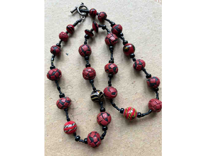 Red Mandala Necklace