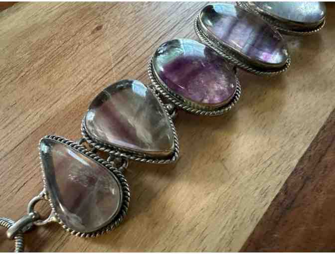 Fluorite & Silver Bracelet | Simply Stunning