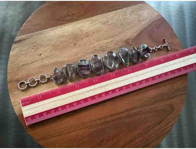 Fluorite & Silver Bracelet | Simply Stunning