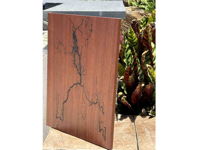 Lustrous Makore Wood Art Panel