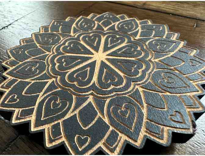 Love Mandala - Birch Wood Magnet