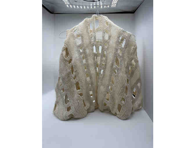 Hand-knitted alpaca and silk mohair shrug