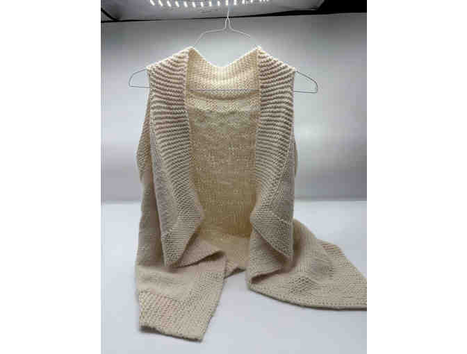 Hand-knitted merino wool vest