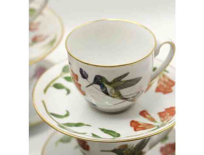 Hummingbirds of the World Fine Bavarian Porcelain-12 Distinct Tea Cup/Saucer Set