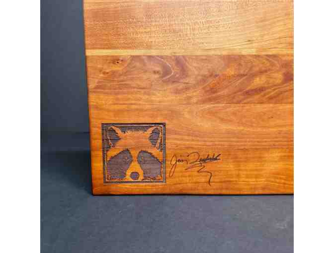Handcrafted Cherry Butcher Block Autographed by Jim Lauderdale