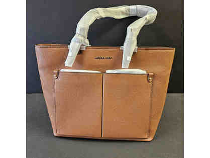 Michael Kors Jet Set Brown Medium Pocket Tote Bag