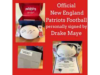Official New England Patriots Drake Maye Signed Football